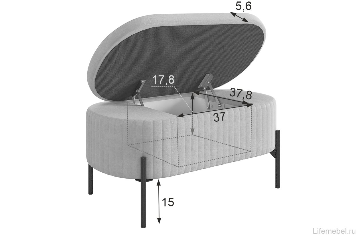Пуф Винни галька (велюр)