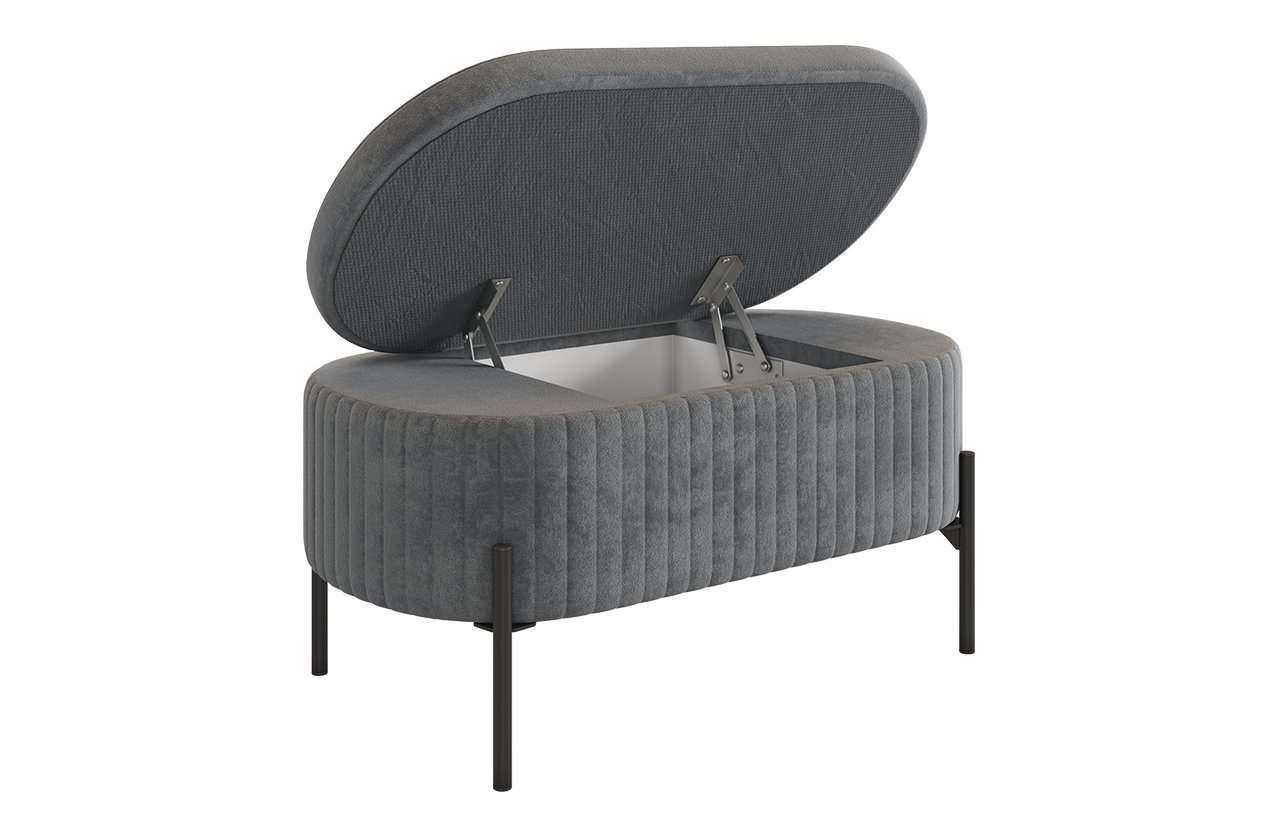 Пуф Винни графит (велюр)