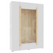 дуб сонома / белый глянец