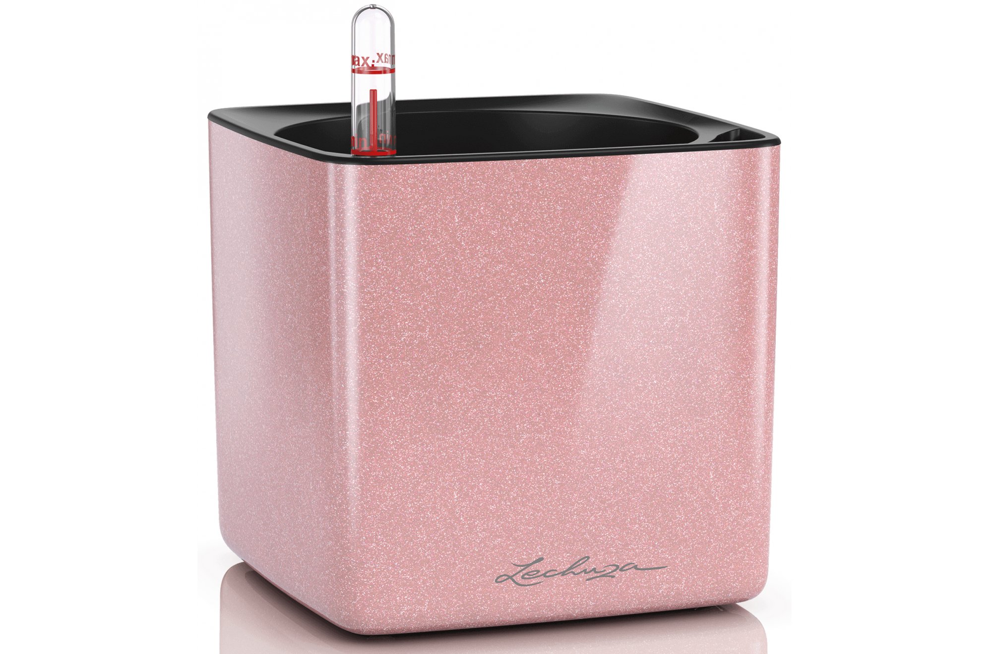 Кашпо Кьюб Глосси Кисс 14 кремовое