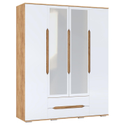 белый глянец / дуб крафт золотой