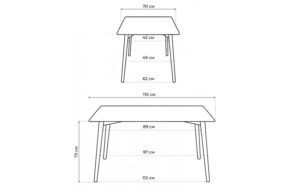 Стол Table 110 white / wood Стол Table 110 white / wood