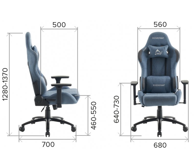 Геймерское кресло Everprof Ghost ткань серый Геймерское кресло Everprof Ghost ткань серый
