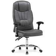 светло-серая / черная искусственная кожа