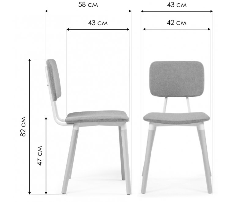 Деревянный стул Klint gray / wood Деревянный стул Klint gray / wood