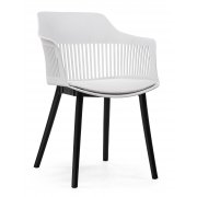 белая рогожка / белый / черный