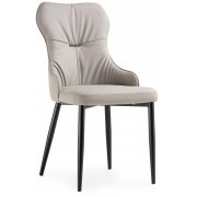 бежевая экокожа / черный