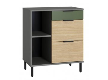 Комплект для кабинета Марвэл темно-серый / сатин / плэйн / дымчатый зеленый комплектация 2