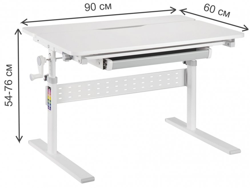 Растущая парта Фанни белая