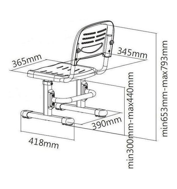 Растущий стул SST3 grey