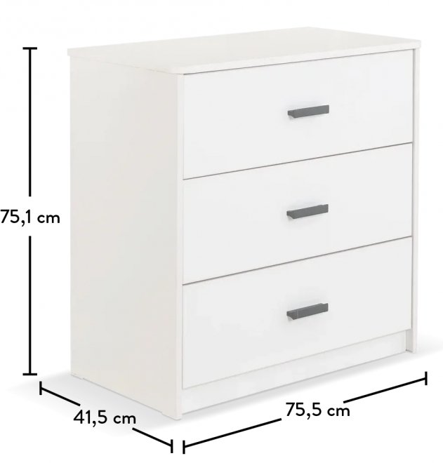 Комод детский White белый