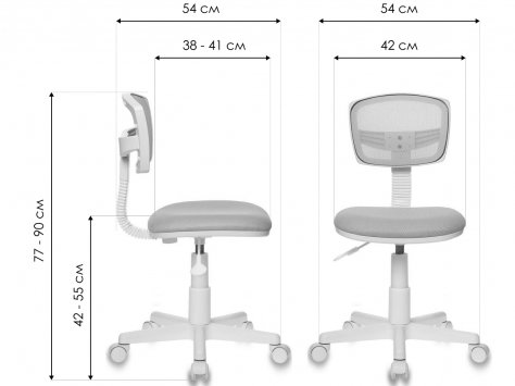 Компьютерное кресло Бюрократ CH-W299/LB/TW-55 голубое tw-31 / tw-55 / пластик белый
