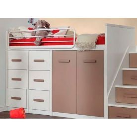 Кровать-чердак D8309 белый