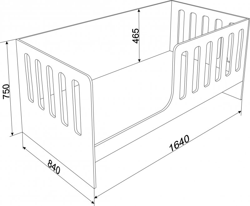 Кровать Астра 12 без ящика белый / орех