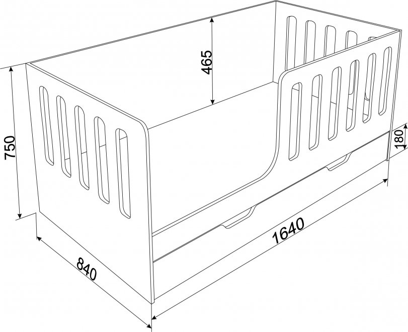 Кровать Астра 12 с ящиком белый / дуб шамони