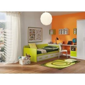 Кровать D90211 салатовый / белый