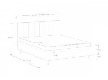 Полутораспальная кровать Alma