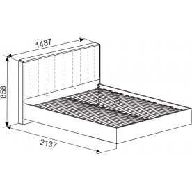 Полутораспальная кровать Глория НМ