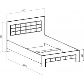 Полутораспальная кровать Изабель ИЗ-710K
