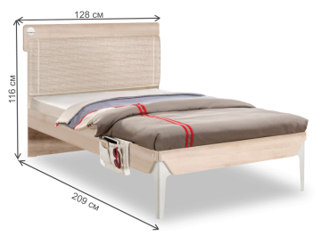 Полутораспальная кровать Line Duo