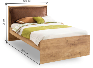 Полутораспальная кровать Mocha