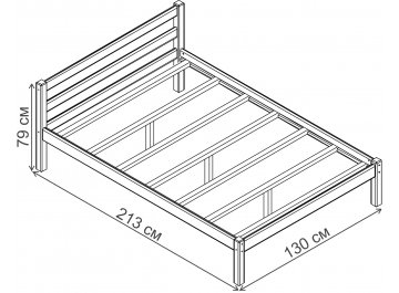 Полутораспальная кровать Рино
