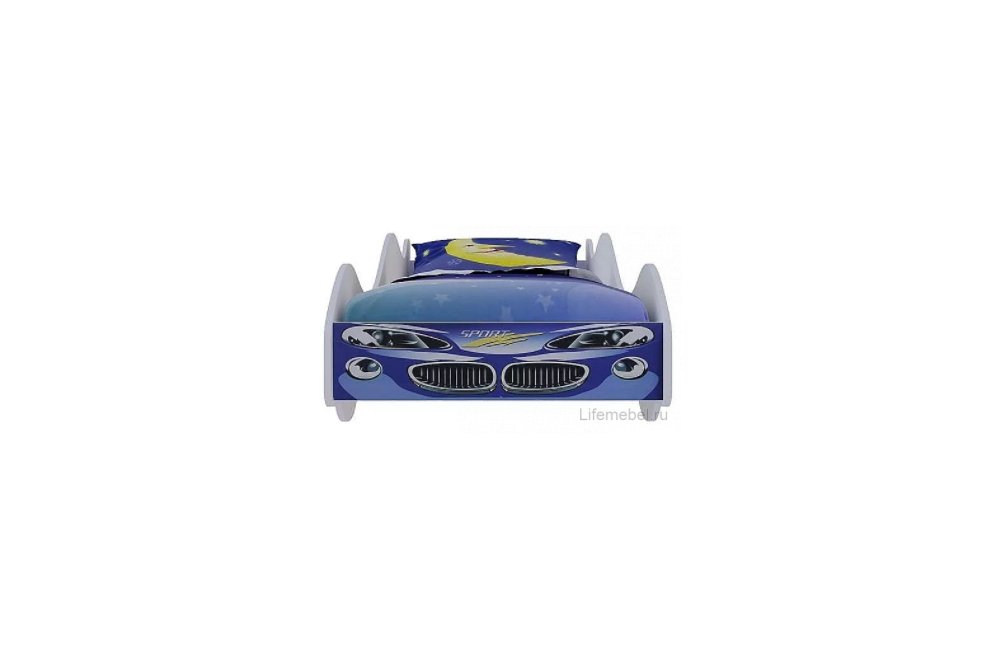 Кровать-машина Пилот синий