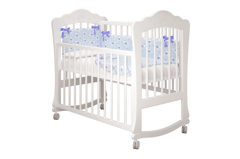 Кроватка Амалия белая