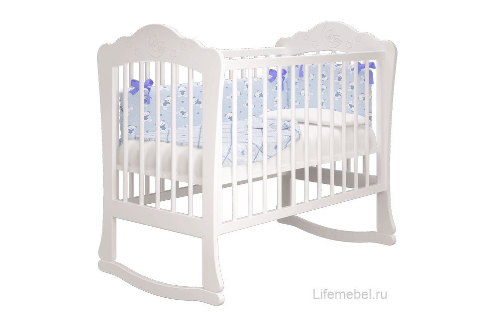 Кроватка Амалия белая