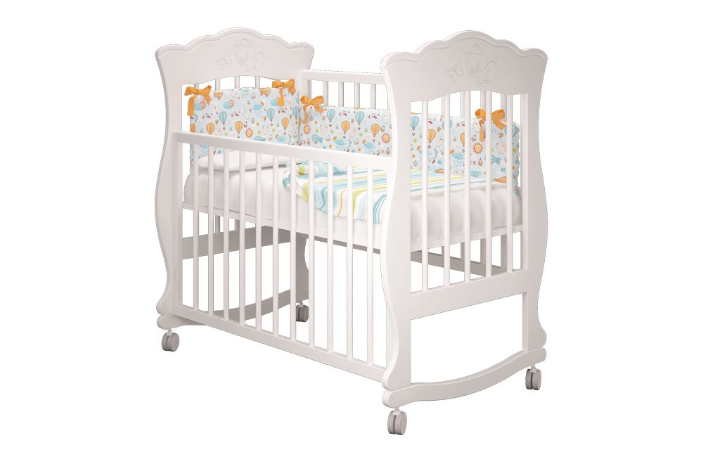 Кроватка Елена белая