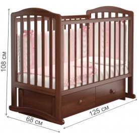 Кроватка Пикколо 3 с маятником и ящиком
