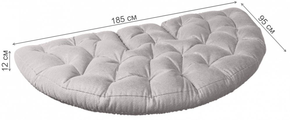 Пуф Футон L серый