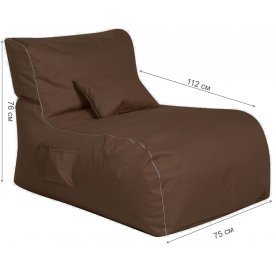 Пуф коричневый оксфорд