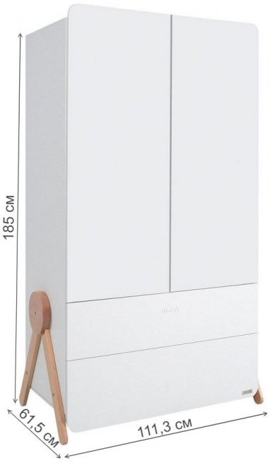 Шкаф Micuna Swing А-1835 white / water wood