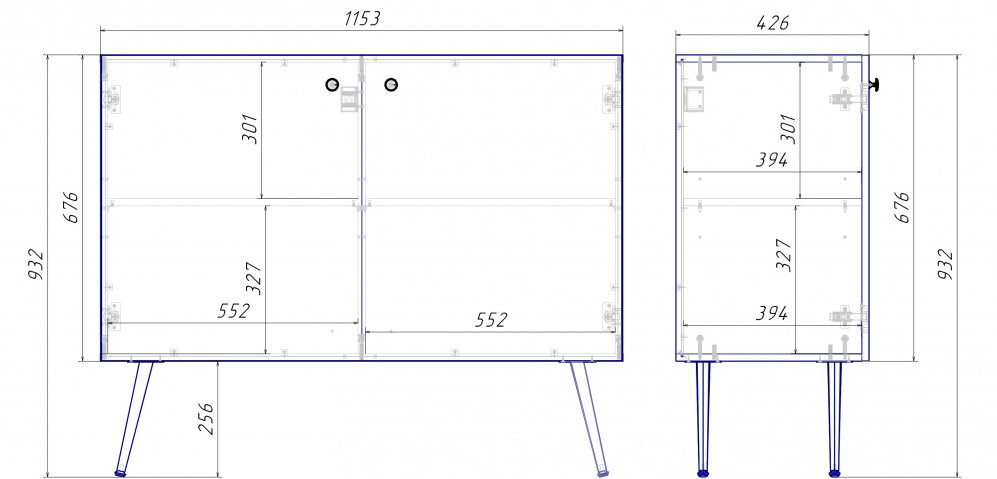 Тумба Кармин 16.230.03 красный / белый