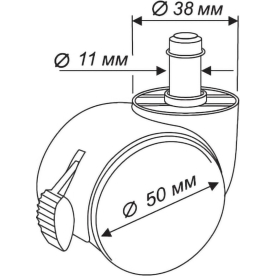 Набор колес Бюрократ BlockCastorSet 3850 pu