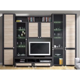 Стенка для гостиной Фиджи (комплектация 16) венге цаво / дуб сонома