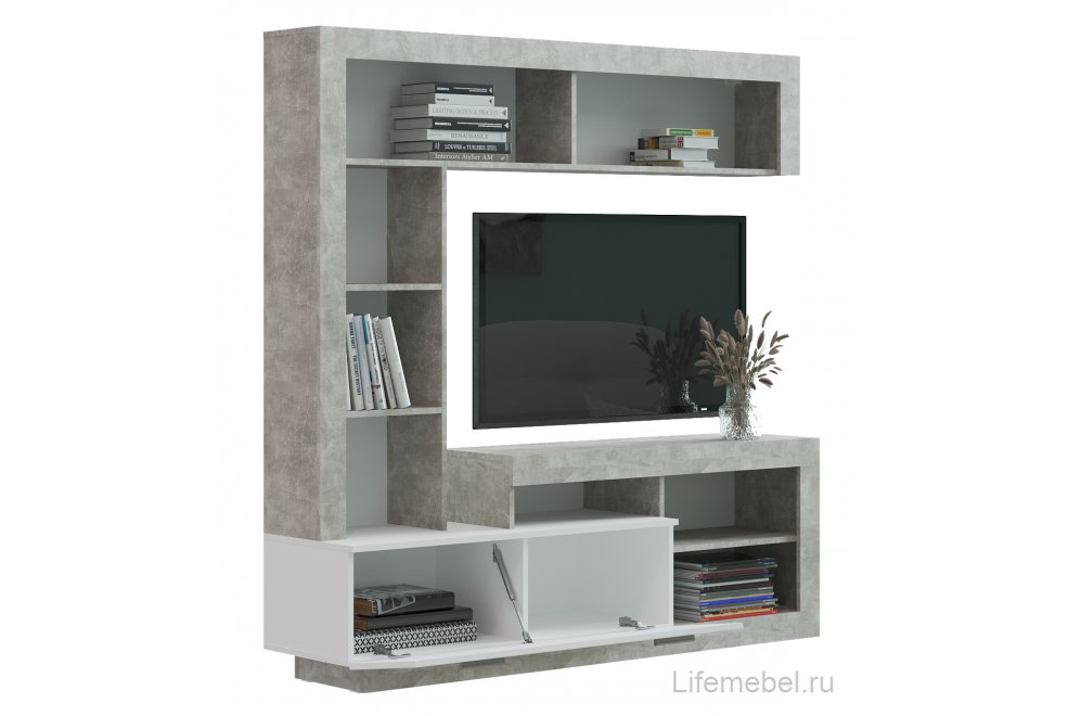 Готовая гостиная Монтана Мини atelier / белый глянец
