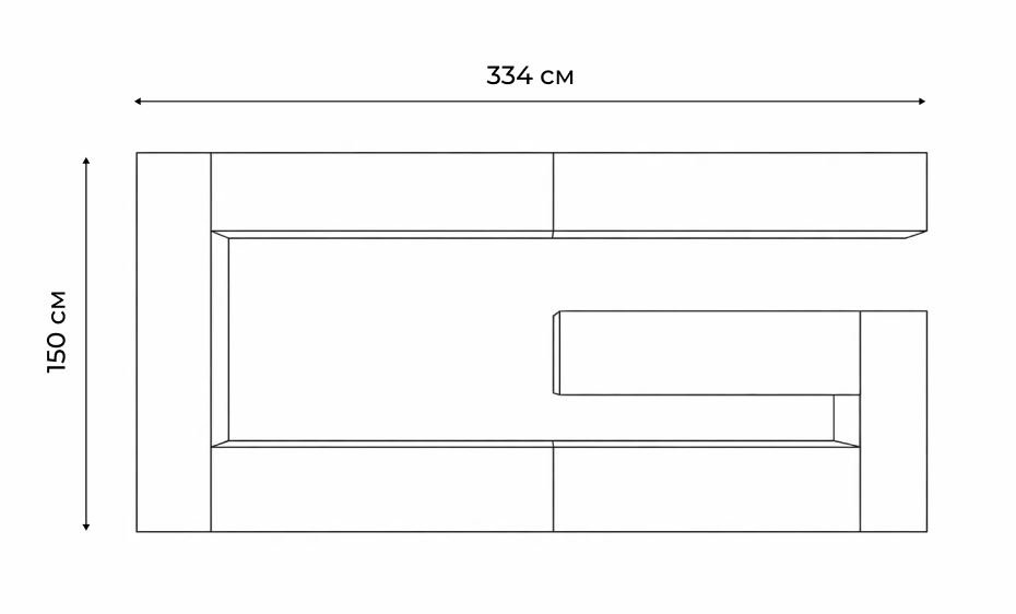 Готовая гостиная Dublin белая комплектация 1