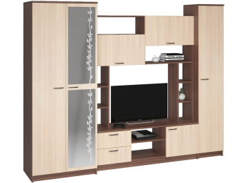 Готовая гостиная Артизан-11 ясень шимо темный / ясень шимо светлый