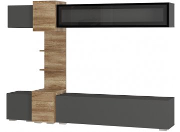 Готовая гостиная Рейн ГС-01 дуб каньон / графит