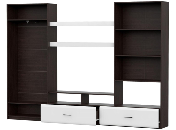 Готовая гостиная Токио дуб венге / белый глянец
