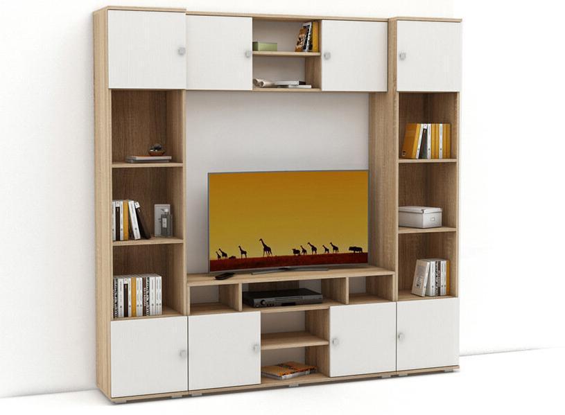 Модульная гостиная Тунис-2 дуб сонома / белый