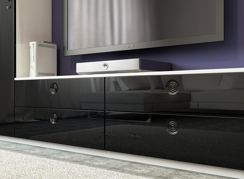 Стенка IMeb МН-401.1 черный глянец