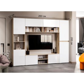 Модульная гостиная Алетра комплектация 2