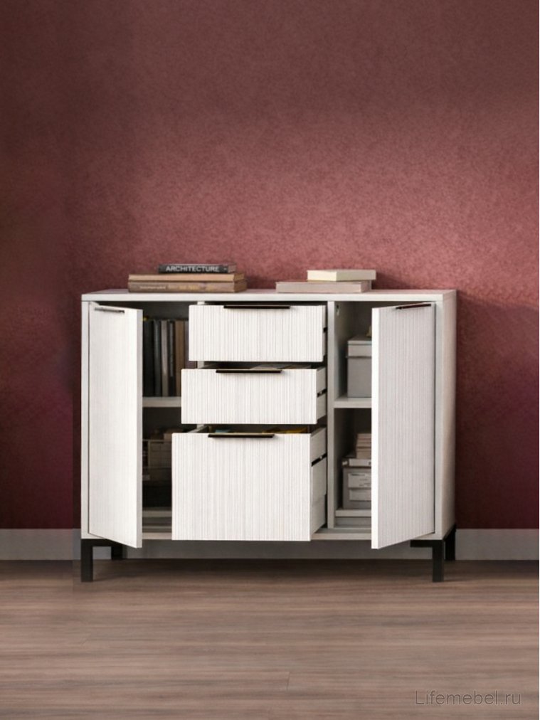 Модульная гостиная Иадама белый / белый глянец комплектация 1