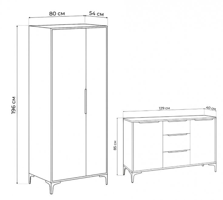 Модульная гостиная Иадама графит / графит софт комплектация 3