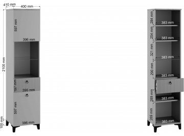 Модульная гостиная Ника комплектация 1