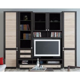 Стенка для гостиной Фиджи (комплектация 10) венге цаво / дуб сонома