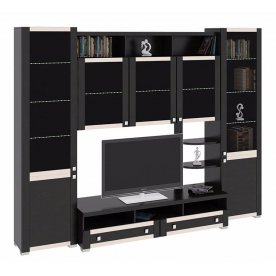 Стенка для гостиной Фиджи (комплектация 12) венге цаво